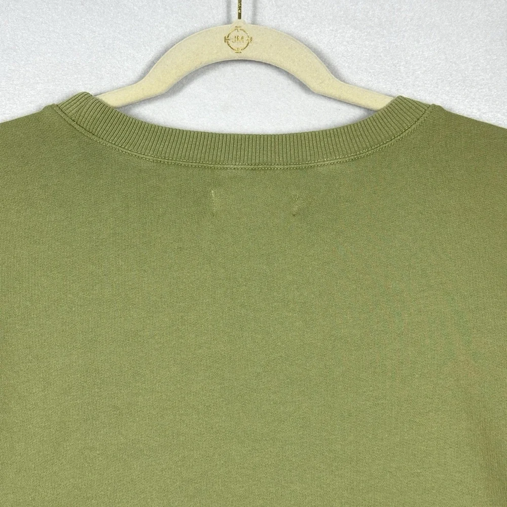 Anthropologie Top Womens Medium Floral Embroidered Sweatshirt Boxy Cropped Boho - Picture 6 of 12